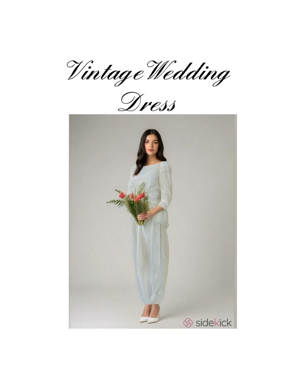 Vintage 50s Wedding Dress Ivory Lace Satin
